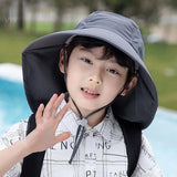 Boys Sunscreen Hat With Large Brim Shawl Versatile Fisherman Hat Hat Childrens Hat Sunscreen Durable Summer Sun Summer