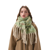 2023 Woman Gradient Colourful Soft Touch Stripe Scarf Winter Variety of Warm Shawl Couple Retro Scarfs