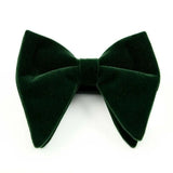 Mens Oversized Bow Tie Solid Velvet Bowtie Wedding Party Tuxedo Adjustable Necktie Big Bow Tie