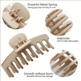 6Pcs Women Fashion Claw Clip Set Headwear Large Hair Claw Multiple Styles Korean For Girls Shark Clips Barrette Hair Accessories