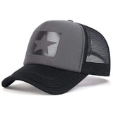 Five-Pointed Star Printed Baseball Net Caps Spring and Summer Outdoor Adjustable Casual Hats Sunscreen Hatcreen Hat