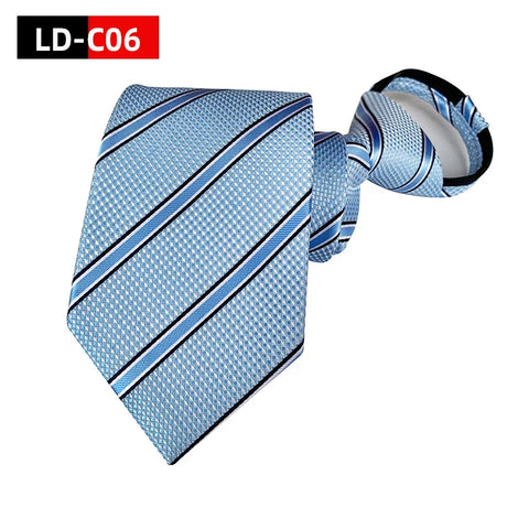 Zipper Tie Men Bridegroom Wedding Necktie Lazy Pre-tied Ties Striped 8cm Hot Sell Style Zipper Necktie For Men Women Wholesale