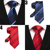 EASTEPIC Men's Gifts of Striped Ties Red Neckties for Gentlemen in Fine Apparel Fashionable Accessories for Social Occasions