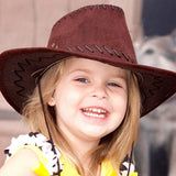New Kids Western Cowboy Hat Curved Brim Outdoor Toddler Sun Hat Children Birthday Gifts Vacation Cap Party Cosplay Hat