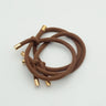 10PCS 5mm Knotted Twilled Elastic Hair Bands Golden Ends Hair Ties for fashion girls elasticity ponytail holders hair scrunches
