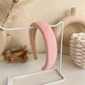 2022 Gentle Pink Womans Hairbands Girl Sweet Plush Wide Side Sponge Headband Hair Hoop Fashion Simple Solid Color Hair Accessory