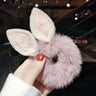 Women Girl Cute Cartoon Hair Scrunchies Panda Cows Cat Rabbit Plush Elastic Hair Bands Sweet Pontail Ties Christmas Accessories