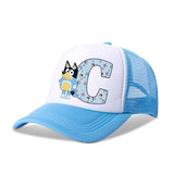 Blueyi Bingo Kids Baseball Cap Cartoon A-Z Letter Print Sun Hat Boys Summer Casual Caps Kawaii Adjustable Peaked Hats Child Gift