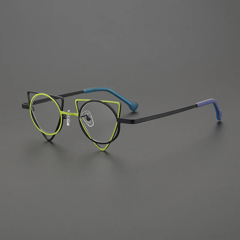 Ultra Light Pure Titanium Inverted Triangle Glasses Frame Female New Multi-color Personality Myopia Reading Prescription Eyewear