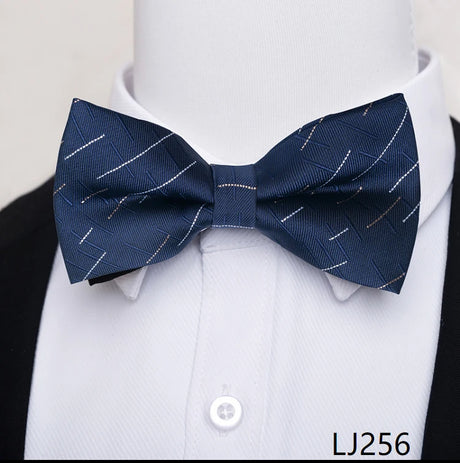 Fashion Brand Brand Silk Bow Tie Dark Blue Man Dot Wedding Accessories lover's day Fit Formal Party