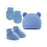 Newborn Hat+Gloves+Socks Set for Baby Boy Girl Cotton Baby Beanie Fall Casual Photography Props Soft Headwear Infant Nightcap