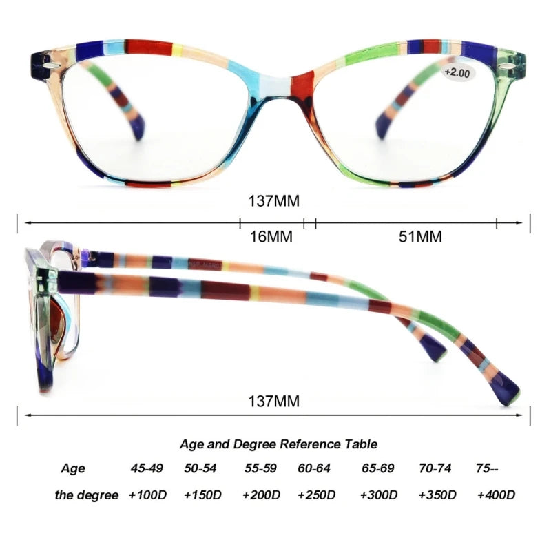 Blue Light Blocking Glasses Lady Computers Flat Lenses Eyeglass reading fatigue relieving reading glasses for wome