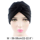 Women's Solid Colour Poplin Forehead Cross Candy Colour Bottomed Hindu Hat Hijab Hat Muslim Hair Loss Scarf Hijab Hat