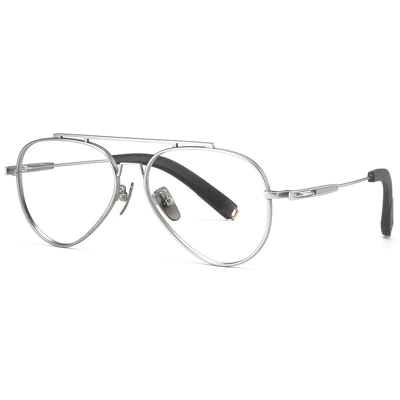 Classic Desgin Pure TitaniumDouble Bridge Glasses Men Optical Frame Luxury Ultra Light Eyegalsses Frames Myopia Eyewear Frame