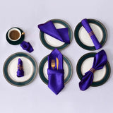 12Pcs 30X30cm Satin Table Napkin Soft Handkerchief Romantic Wedding Banquet Square Table Napkins Dinner Party Decoration