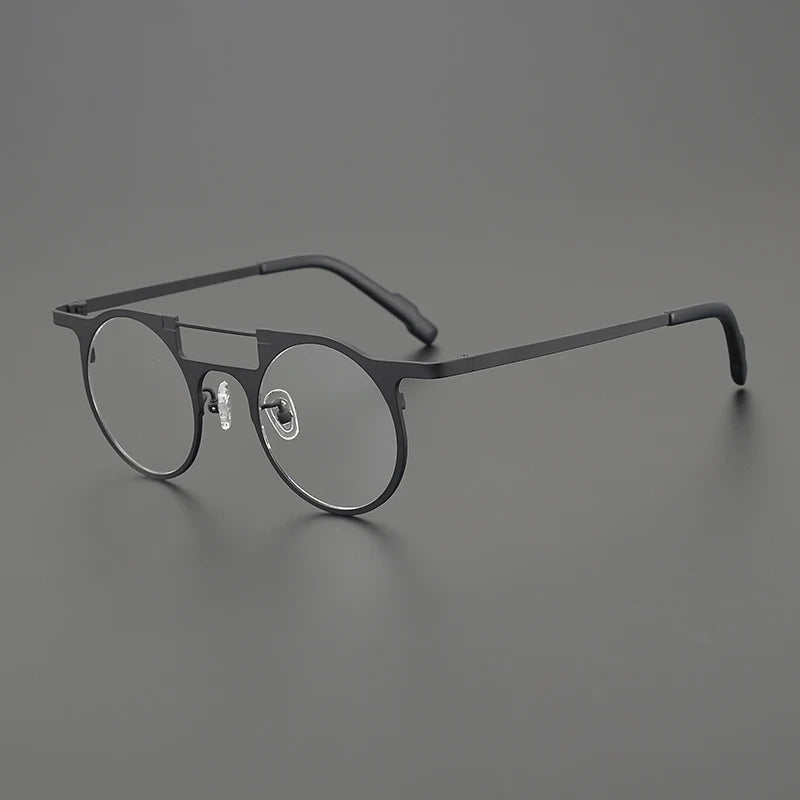 High-quality niche multi-color glasses frame literary fashion retro round ultra-light pure titanium hip hop trend optical glasse