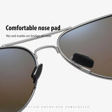 0 -0.5 -0.75 To -6 Night Vision Lens Oval Prescription Sunglasses Men Polarized Metal Driving Anti-Glare Nearsighted Sun Glasses