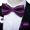 Classic Black Men Bow Ties 100% Silk Bowties Butterfly Pocket Square Cufflinks Set Suit Paisley Gold Pre-Tied Bow Tie DiBanGu