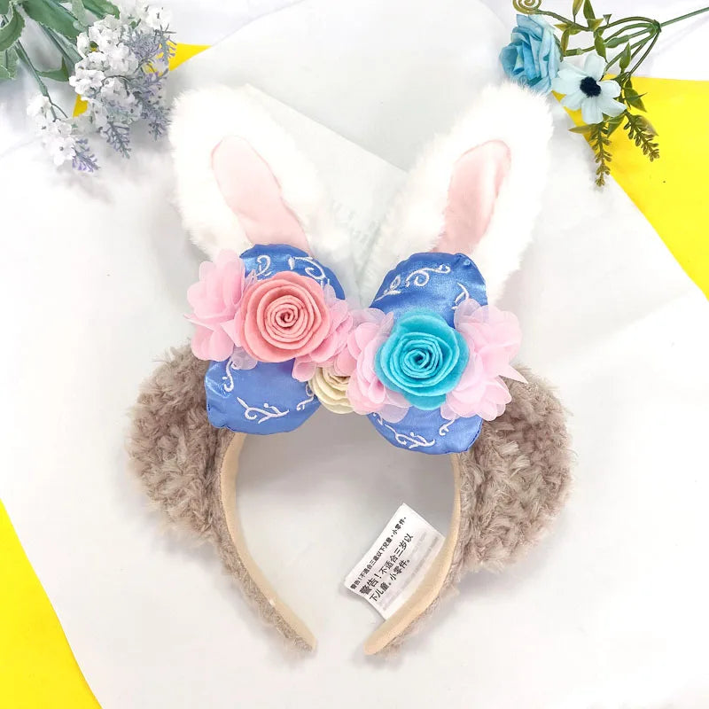 Mickey Minnie Ears Headband Cartoon Animal Plush EARS COSTUME Hallowmas Headband Cosplay Plush Gift Doll Girls Party Hair band