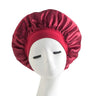 Soft Long Hair Care Bonnet Imitation Silk Solid Satin Satin Shower Caps Large Elastic Edge Wrap Night Sleep Hat for Women