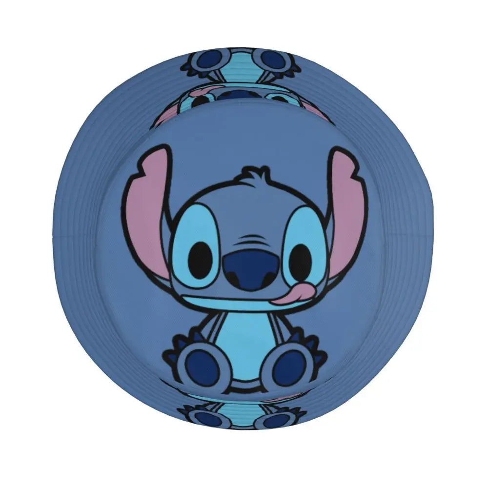 Unisex Kawaii Bucket Hats Funny Stitch Cartoon Accessories Bob Hat For Beach Headwear Lightweight