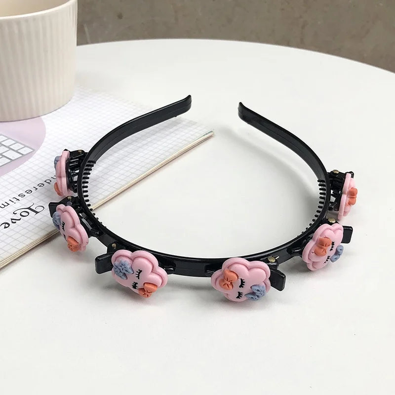Braided Hair Bands for Girls Hair Hoop Headwear Female Flower Love Fruit Headwear Women New Fashion Hair Accessories