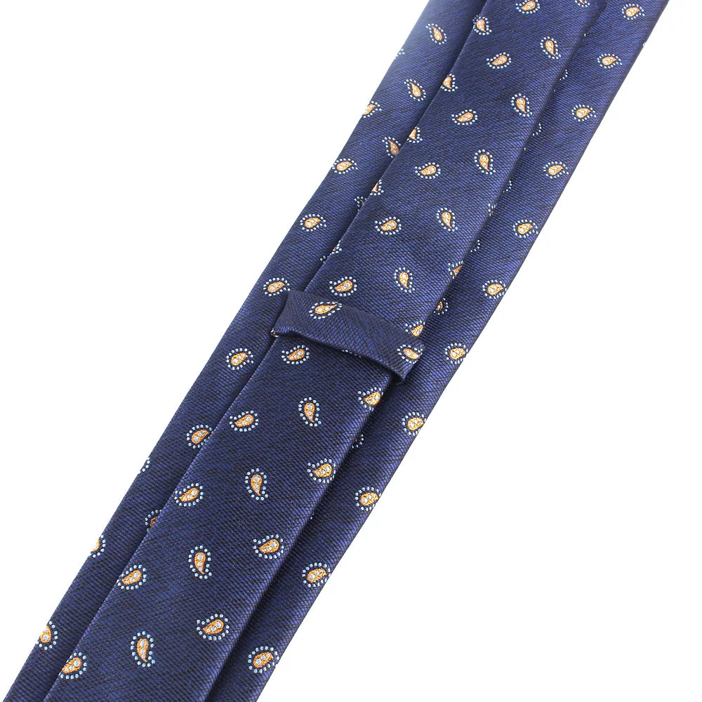 Navy Blue Men Ties Suits Men's Neck Tie For Wedding Necktie For Groomsmen Fashion Floral Paisley Ties For Men Women Good Gifts