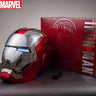 Hot Marvel 1/1 Mk5 Iron Man Autoking Helmet Remote And Voice Control Iron Man Automatic Helmet Mask With Led Light Funny Gift