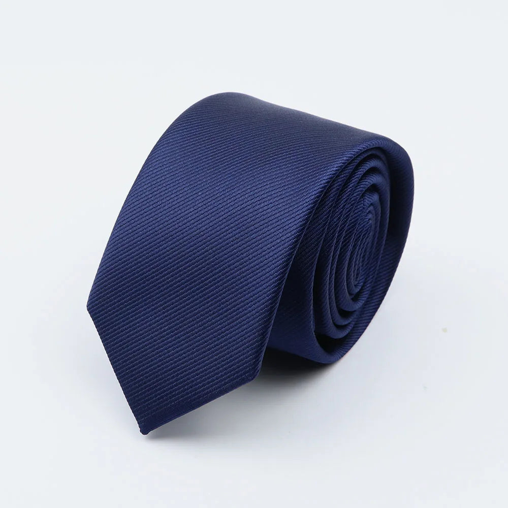 Men Solid Classic Ties Formal Striped Business 6cm Slim Necktie for Wedding Tie Skinny Groom Cravat