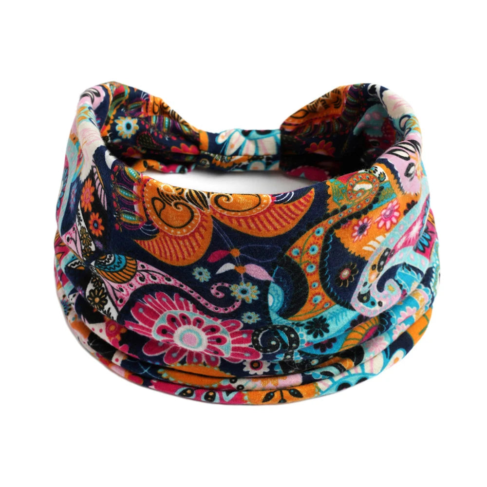Women Hair Bands Headband Bohemian Sports Run Bandage Elastic Girl Wide Headband Print Wide Headwrap Headpiece Hairband Ladies