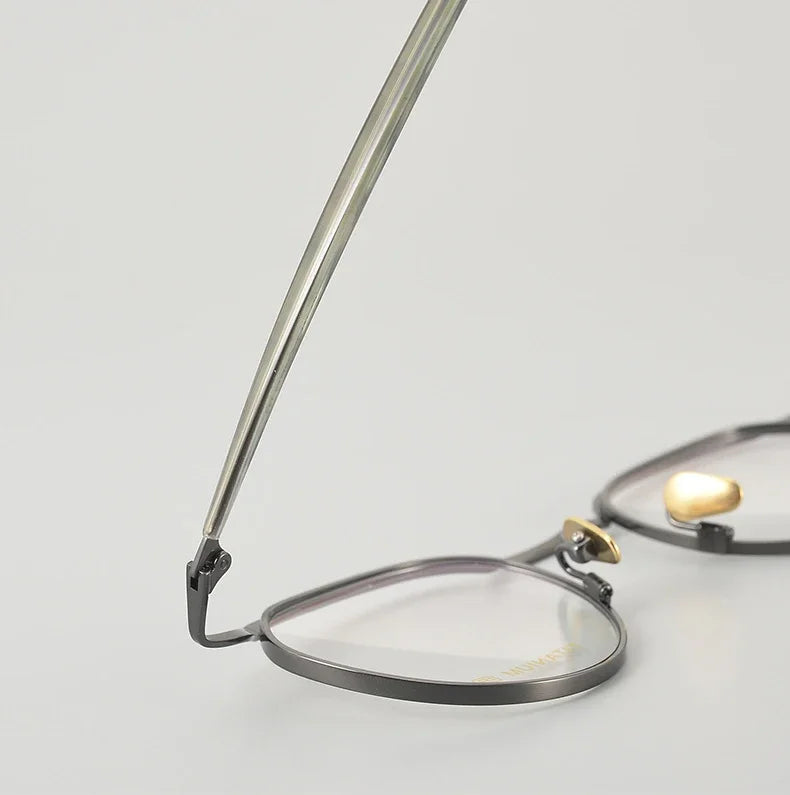Top Quality Acetate Titanium Optical Glasses Frame Luxury Vintage Computer Eyeglasses Designer Ultra-Light  Eyewear