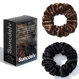 2PCS 3.5CM Mulberry Silk Scrunchies Women Grils Hair Ties for Hair Sleep No Damage Hairband Curly Hair Elastics Ponytail Holder