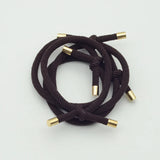 10PCS 5mm Knotted Twilled Elastic Hair Bands Golden Ends Hair Ties for fashion girls elasticity ponytail holders hair scrunches