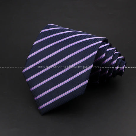 New Design Wedding Men Tie Purple Solid Striped Paisley Flower Neckties Men Business Dropshipping Groom Collar Accessories Gift