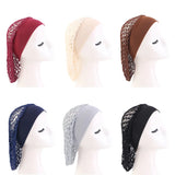 Women Stretchy Wide Band Crochet Hair Snood Mesh  Net Wig Cap Head Cover Care Nightcap Pocket Wrap Dreadlock Headwear