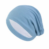 Women Men Sleeping Hat Baggy Beanie Satin Lined Night Unisex Sleep Cap Hair Care Bonnet Hair Loss Nightcap Pullover Hat Headwear