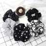 3/5PCS Black White Elastic Hair Bands for Girls Simple Basic Headband Women Rubber Band Hair Accessories Holder Scrunchies Gifts