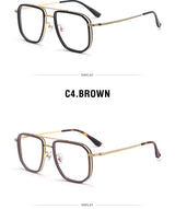 Vintage Titanium Eyeglasses Frame Men Square Myopia Prescription Glasses Women Retro Optical Luxury Brand Glasses Frame Eyewear