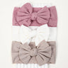 3Pcs/Lot Knit Baby Headband Bow Newborn Elastic Soft Nylon Headbands For Baby Girl Turban Infant Hair Accessories Kids Headwear
