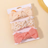 3Pcs/set Elastic Soft Headband for Baby Hair Accessories Newborn Bows Headwear Printing Toddler Bandage Ribbon Bowknot Headscarf