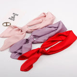 70cm Small Kerchief Hair Scarf For Women Fashion Headband Silk Satin Neck Scarves Female Balck Pink Plain Bag Scarfs For Ladies