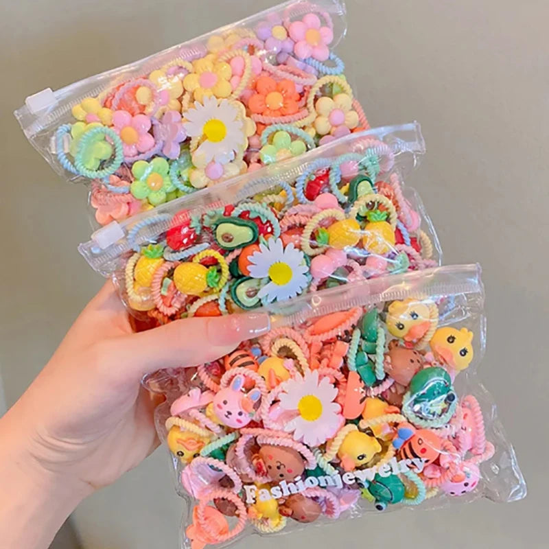 20Pcs/Set infant Cute Bowknot Headbands Girls Elastic Hair Bands Bows Headwear for Kids Cartoon Ornaments Gift Hair Accessories