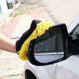 1PCS Waterproof Car Wash Microfiber Chenille Gloves Thick Car Cleaning Mitt Wax Detailing Brush Auto Care Double-faced Glove