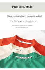2Pcs Fashion Children Short Sleeve Shorts Sets Summer Kids Clothes Boy Girl Baby Cotton Tee Pant Outfits Soild Color Tracksuits