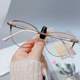 Blue Ray Blocking Anti-Blue Light Glasses Ultralight Metal Computer Goggles Eye Protection Square Eyeglasses Men Women