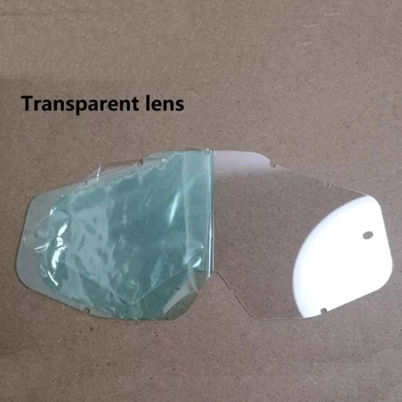 Motorcycle Goggles Lens for 100% Sun-Glasses for Outdoor Sport Dirtbike Helment Accessory Gold Blue Silver Clear Tear-Off Lens