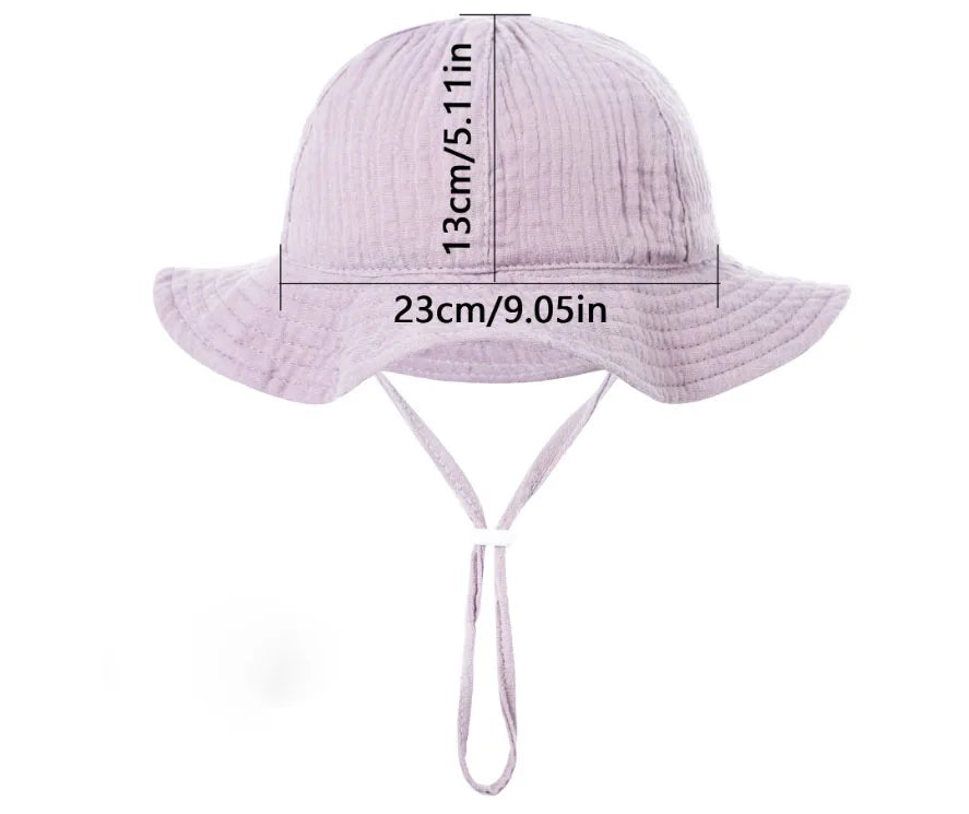 Embroidered Name Breathable Kids Wide Brim Sun Hat With Adustable Chin Strap Suitable For Summer And Beach