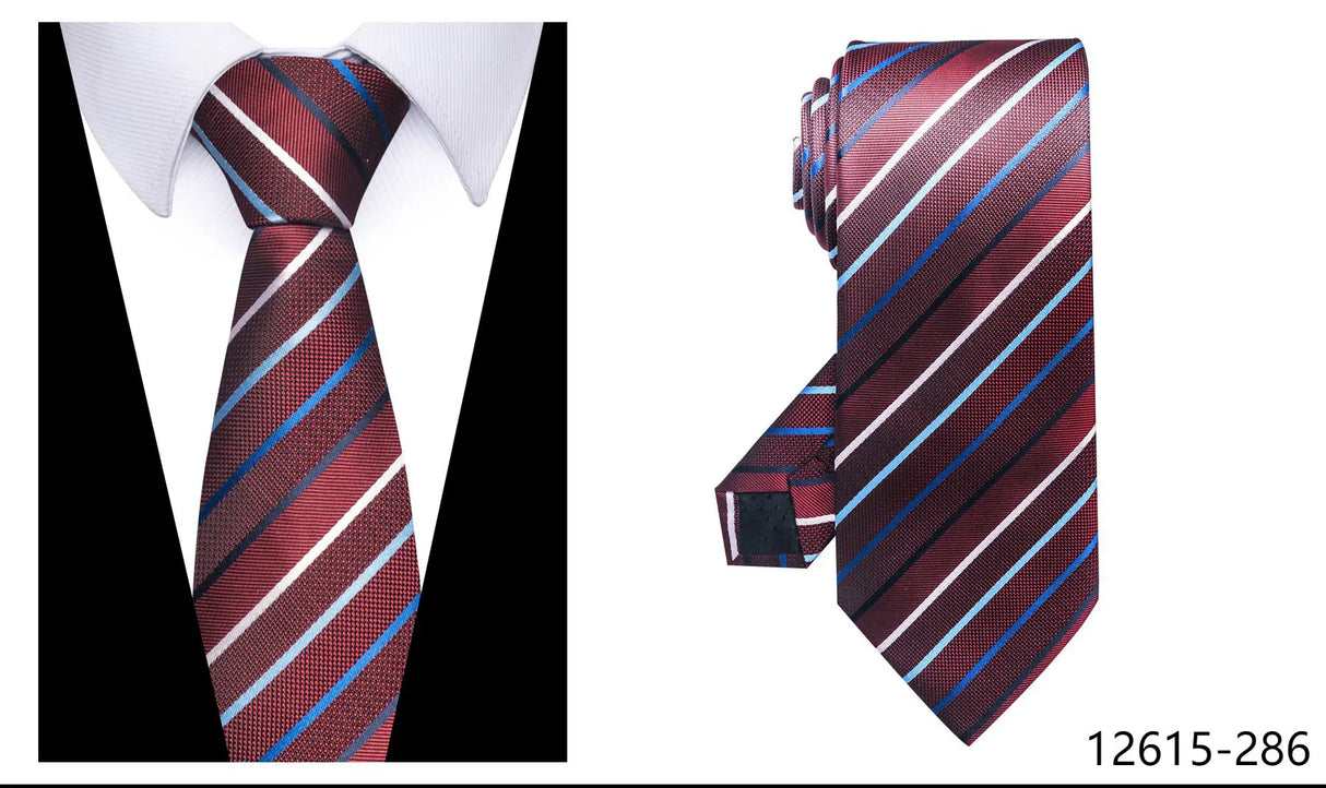 100% Silk Brand Purple Tie Men Necktie High Quality Mix Colors Silk 7.5 cm Gravatas Accessories Wedding April Fool's Day