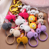 Hair Accessories Girls Ties Elastique Cheveux Fille Gomas Elasticas Furry Korean Kinder Kleding Rabbit Ears Scrunchie Headbands