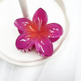 2024 Bohemian Beach Vacation Frangipani Egg Flower Hair Clips Lily Flower Hawaii Beach Hair Claw for Women Girl Hair Accessories